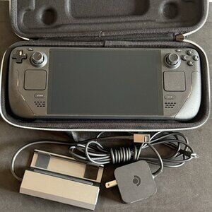 Valve Steam Deck OLED Handheld Console 512GB Black w/ Case, Charger & Dock